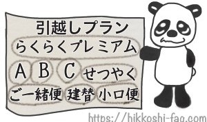 パンダが８つのプラン内容を紹介しています。